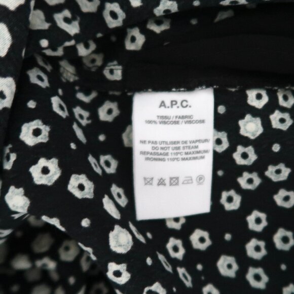 APC Floral print midi dress sz F 36 US S 4 - Picture 5 of 6